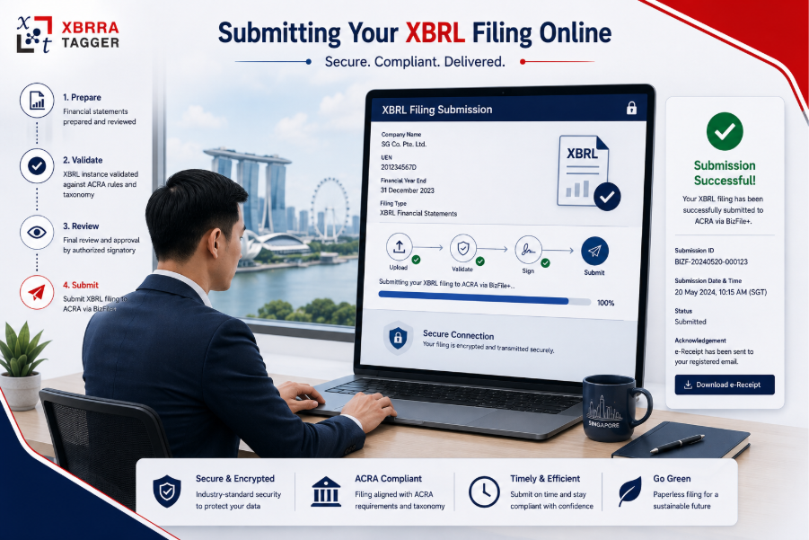 Singapore company submitting XBRL financial information to ACRA online